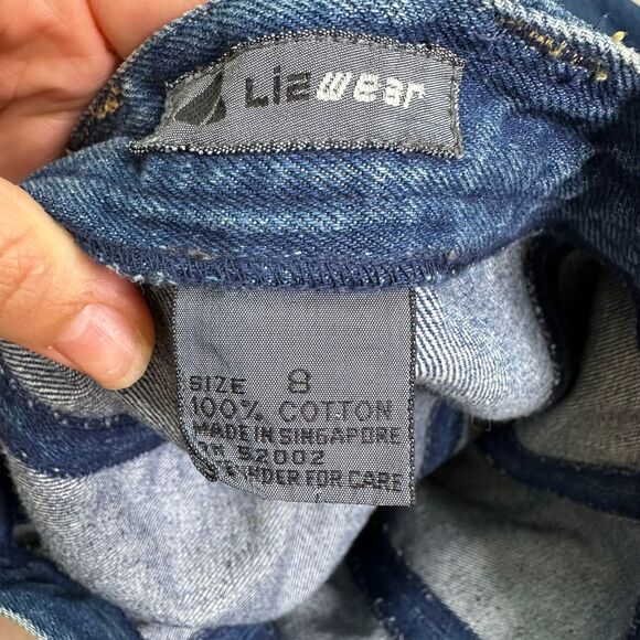 Vintage 90s Liz wear Liz Claiborne denim jean western midi long skirt size 8 - Picture 2 of 6